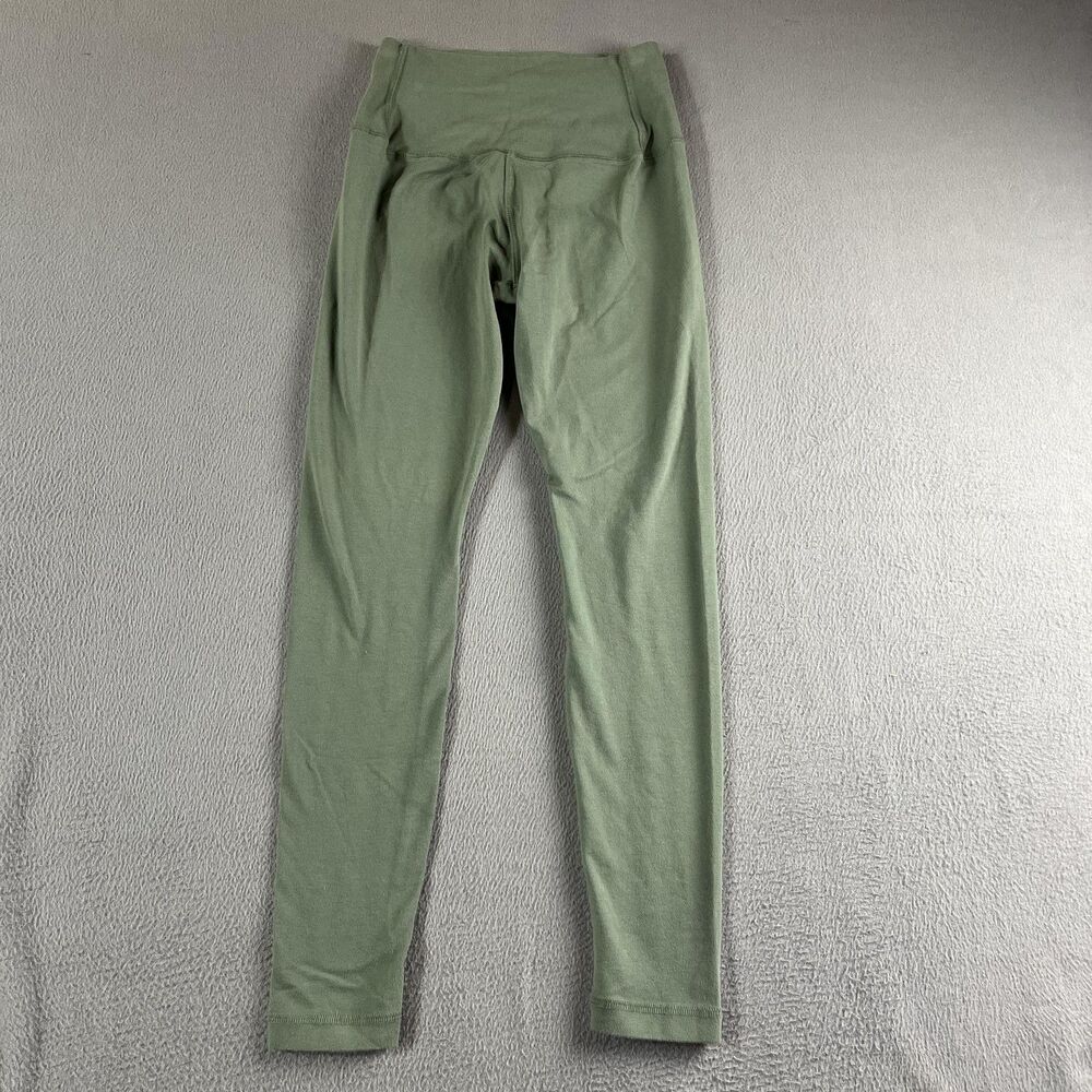 American Giant Leggings Womens 6 Green High Rise Cotton Stretch Ankle Yoga